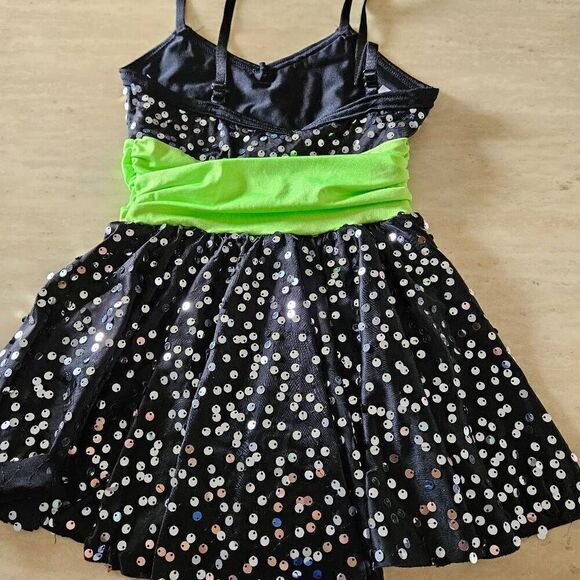 Costume gallery child medium pre loved gorgeous black and neon dance costume jaz - Picture 7 of 10